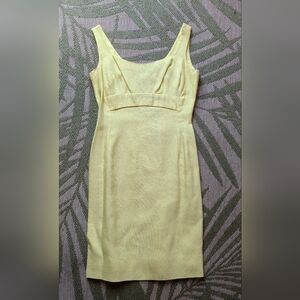 Lilli Diamond Of California 2 Piece Yellow Sheath Dress And Cover Up